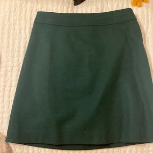 JCrew ALine Green Skirt